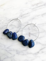 Lapis Lazuli Hoops