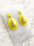 Yellow Oval Earring