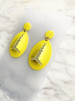 Yellow Oval Earring