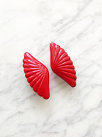 Red Shell Earrings