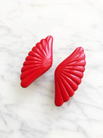 Red Shell Earrings