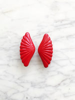 Red Shell Earrings