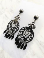 Starry Nights Gun Metal Grey Earrings