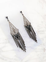 Silver Aztec Earrings