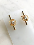 Art Deco Gold Crystal Earrings