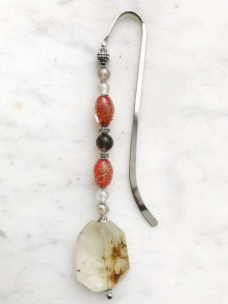 Handmade Vintage Beads and Semi Precious Stones Crystal Bookmark