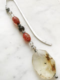 Handmade Vintage Beads and Semi Precious Stones Crystal Bookmark