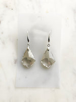 Vintage Silver Shade Crystal Earrings