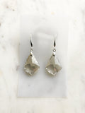 Vintage Silver Shade Crystal Earrings