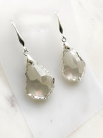 Vintage Silver Shade Crystal Earrings