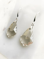 Vintage Silver Shade Crystal Earrings