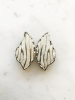 Retro White Tiger Earrings