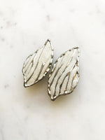 Retro White Tiger Earrings