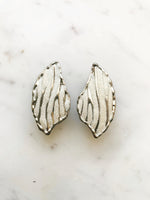 Retro White Tiger Earrings