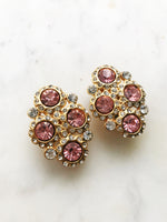 Add a touch of vintage charm to your ensemble with our Vintage Light Pink Crystal Clip-on Earrings! These dainty darlings are like a sip of rosé for your ears – chic, fun, and effortlessly stylish. Clip 'em on, and let your ears bloom with retro elegance!  Vintage Crystal  Gold Plated  Clip on Earrings  43mm x 26mm