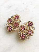 Add a touch of vintage charm to your ensemble with our Vintage Light Pink Crystal Clip-on Earrings! These dainty darlings are like a sip of rosé for your ears – chic, fun, and effortlessly stylish. Clip 'em on, and let your ears bloom with retro elegance!  Vintage Crystal  Gold Plated  Clip on Earrings  43mm x 26mm