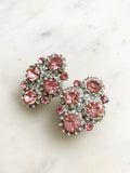 Add a touch of vintage charm to your ensemble with our Vintage Light Pink Crystal Clip-on Earrings! These dainty darlings are like a sip of rosé for your ears – chic, fun, and effortlessly stylish. Clip 'em on, and let your ears bloom with retro elegance!  Vintage Crystal  Sliver Plated  Clip on Earrings  43mm x 26mm