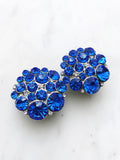 Be a trendsetter with these vintage blue crystal clip-on earrings. They feature a timeless design and shimmering crystals - a glamorous look with no need for piercings!  Vintage Crystal  Silver Plated  Clip on Earrings  35mm x 35mm