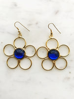 Flower Power Blue Earrings