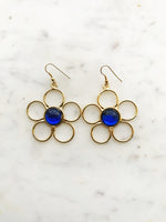 Flower Power Blue Earrings