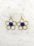 Flower Power Blue Earrings