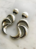 Vintage Retro Silver Earrings