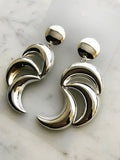 Vintage Retro Silver Earrings