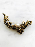 Vintage Florentine Pearl Brooch