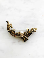 Vintage Florentine Pearl Brooch