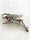 Silver Locust Brooch