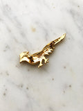 Vintage Pheasant Crystal Brooch