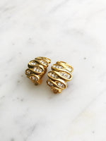 Add unique sparkle to your dinner date-night look with these vintage crystal clip-on earrings. They'll be a conversation starter and catch everyone's eye, while adding a dreamy hint of glamour to your look!  Gold Plated  20mm x 15mm