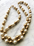 Vintage Beaded Pearl Flapper Necklace