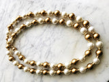 Vintage Beaded Pearl Flapper Necklace