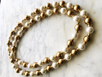 Vintage Beaded Pearl Flapper Necklace