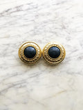 Kate Large Vintage Grey Blue Resin Earrings