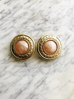 Kate Large Vintage Peach Earrings