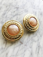 Kate Large Vintage Peach Earrings