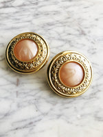 Kate Large Vintage Peach Earrings