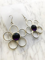 Flower Power Purple Earrings