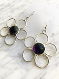 Flower Power Purple Earrings