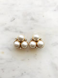 Vintage Pearl & Crystal Earrings