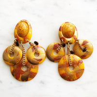 Large Retro Vintage Earrings