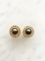 Vintage Crystal Pearl Earrings