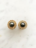 Vintage Crystal & Pearl Earrings