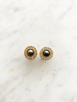 Vintage Crystal & Pearl Earrings