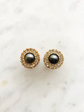 Vintage Crystal & Pearl Earrings