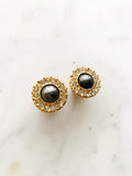 Vintage Crystal & Pearl Earrings