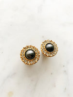 Vintage Crystal & Pearl Earrings