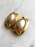 Vintage Dome Pearl Earrings